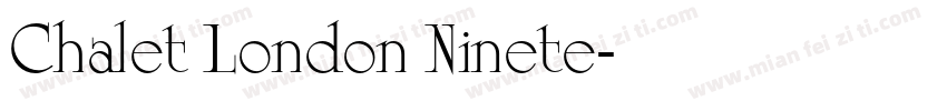Chalet London Ninete字体转换